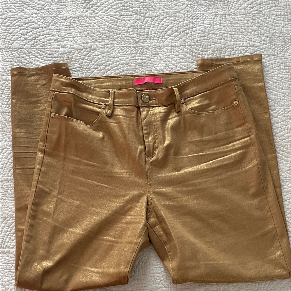 Lilly Pulitzer Gold Straight Leg Jeans